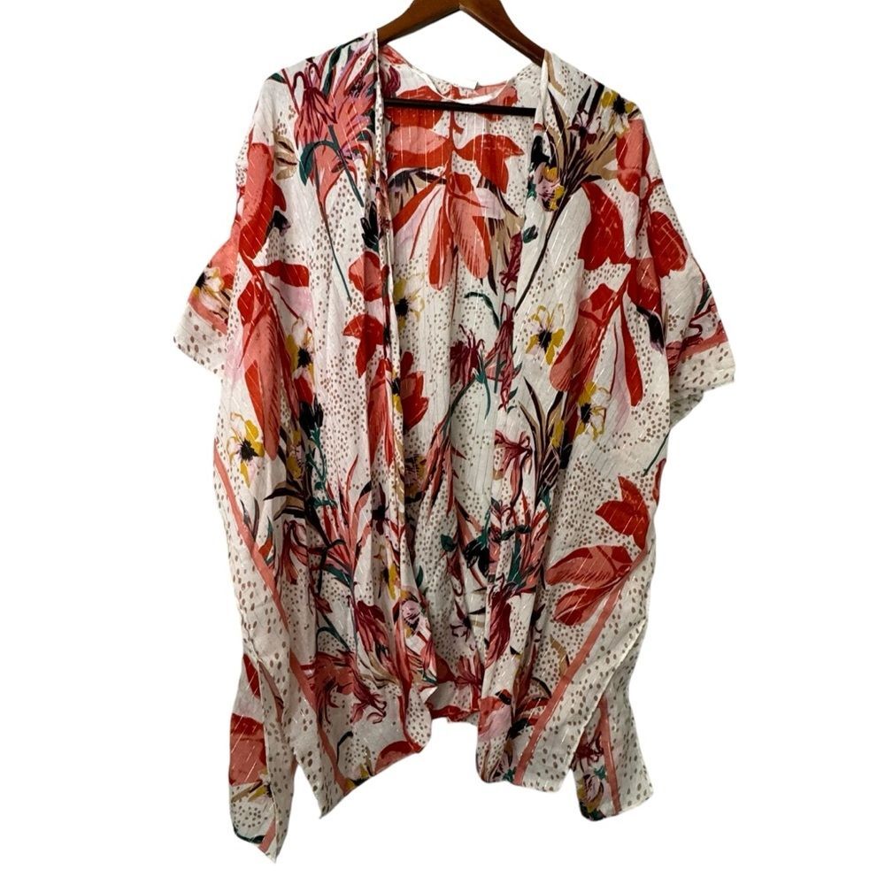 Floral Shawl Beach Coverup